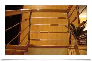 Rozsdamentes beltéri korlátok