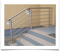 Rozsdamentes kültéri korlátok